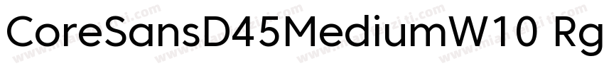 CoreSansD45MediumW10 Rg Regular字体转换